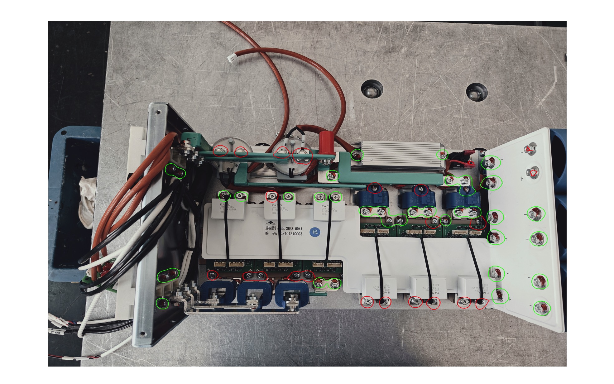 挖煤机电源打胶检测